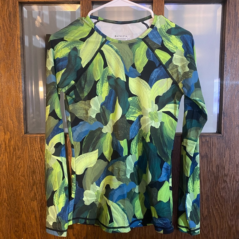 Athleta Neutral Tone Long Sleeve Top